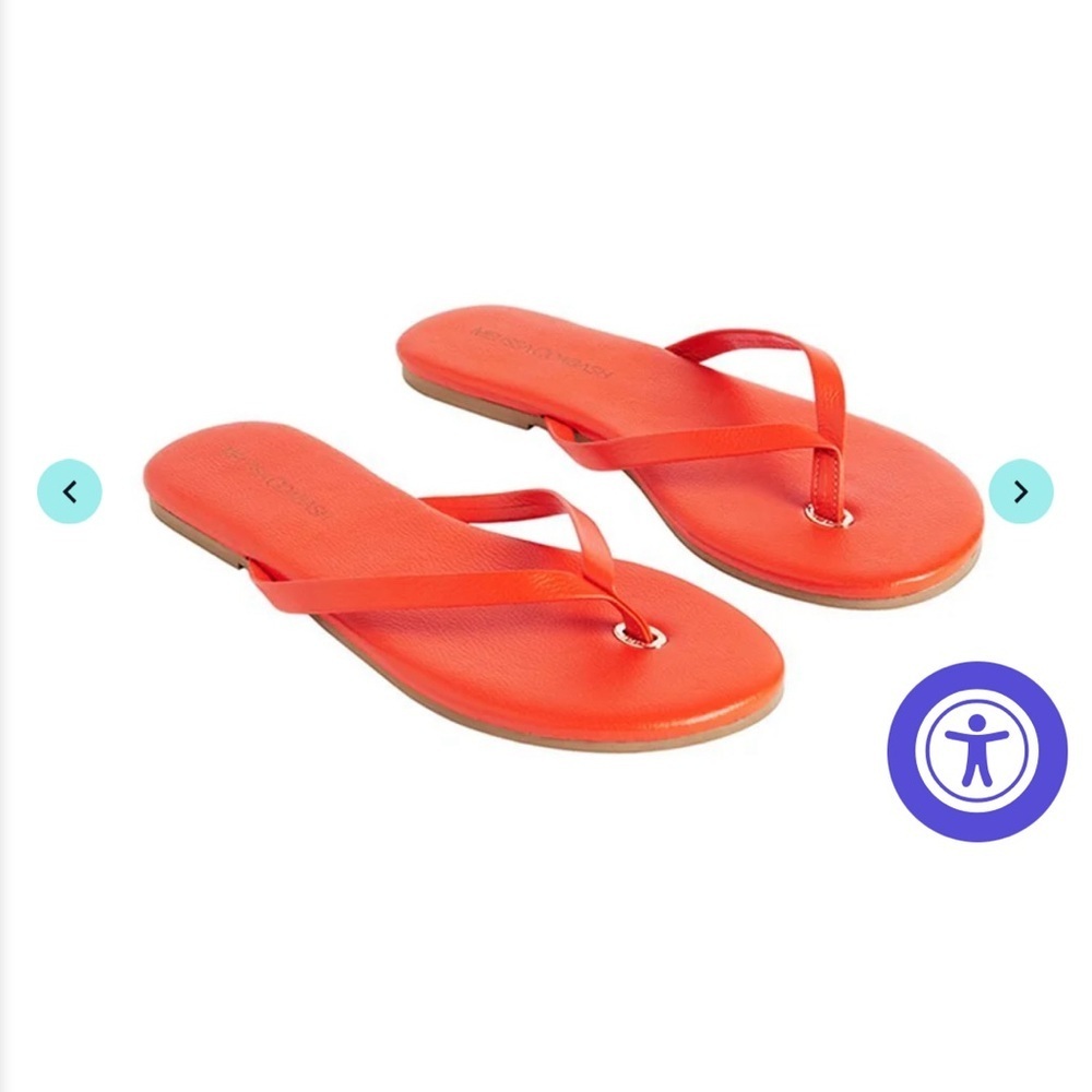 Brand New Melissa Odabash Sandals Papaya Size 7 U.S. / 37 EU